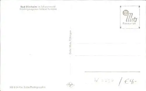 Ak Bad Dürrheim im Schwarzwald, Teilansicht