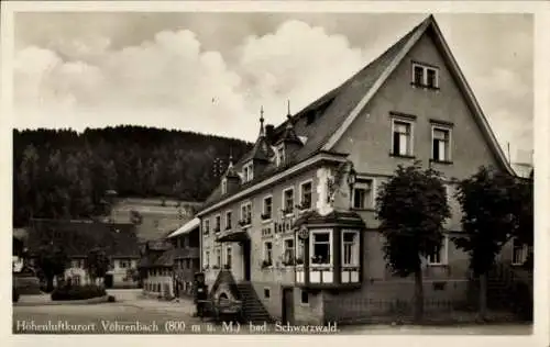 Ak Vöhrenbach im Schwarzwald Baden, Teilansicht, Gasthaus Zum Engel