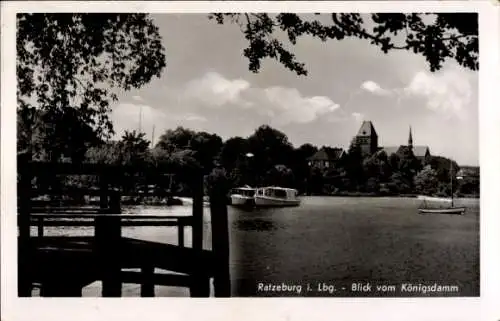 Ak Ratzeburg im Herzogtum Lauenburg, Blick vom Königsdamm