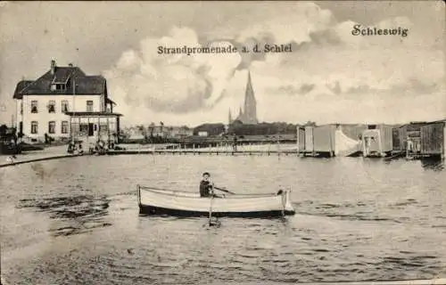 Ak Schleswig an der Schlei, Strandpromenade