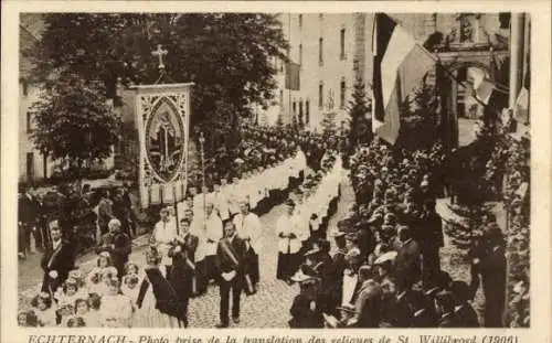 Ak Echternach Luxemburg, Prozession, 1906