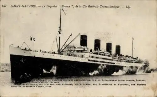 Ak Le Havre Seine Maritime, Liner France, CGT, French Line