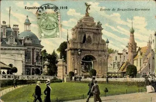 Ak Brüssel Brüssel, Eingang zur Brüsseler Messe, Ausstellung 1910