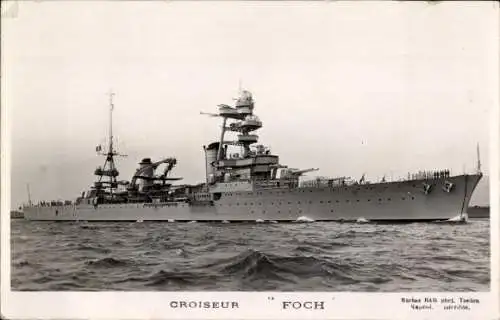 Ak Französisches Kriegsschiff Foch