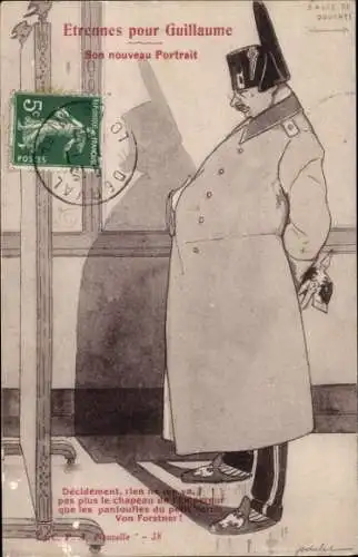 Künstler Ak Kaiser Wilhelm II. als Napoleon, Karikatur