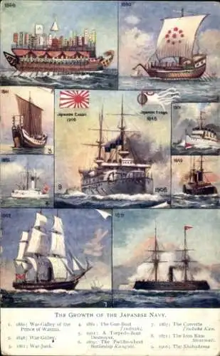 Ak Japanische Kriegsschiffe, The Growth of the Japanese Navy, War Galley