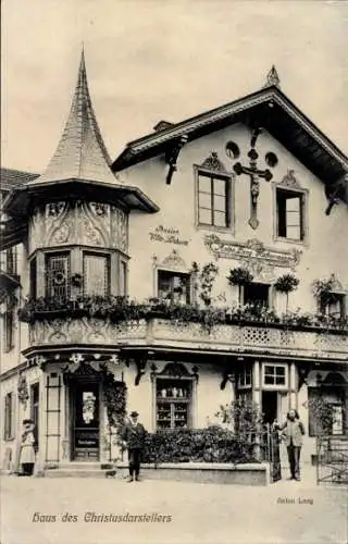 Ak Oberammergau in Oberbayern, Haus des Christusdarstellers Anton Lang