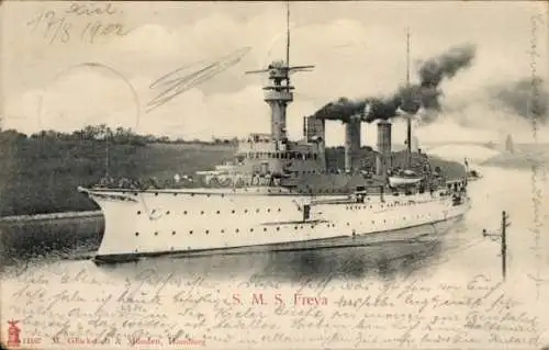 Ak Deutsches Kriegsschiff, SMS Freya