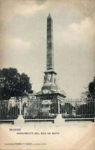 AK Madrid Spanien, Denkmal des Zweiten Mai