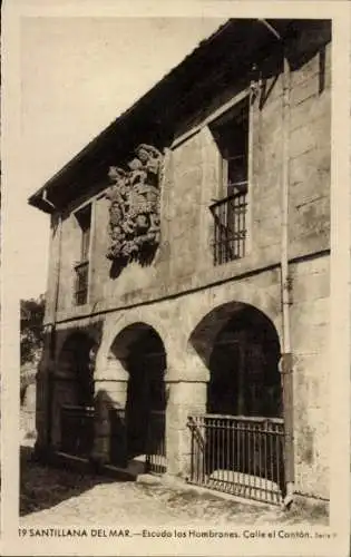 Ak Santillana del Mar Cantabria, Los Hombrones Shield, Calle el Canton