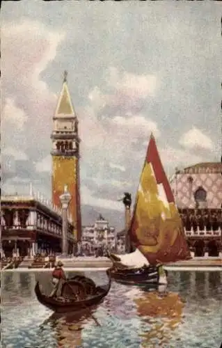 Ak Venezia Venedig Veneto, Piazzetta di San Marco dalla Laguna