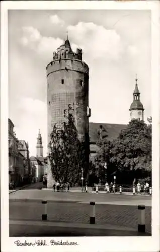 Ak Lubań Lauban Schlesien, Brüderturm