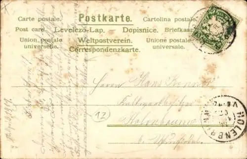 Präge Passepartout Ak Bayreuth in Oberfranken, Schlossplatz