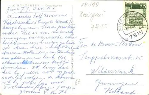 Ak Kirchzarten im Breisgau Schwarzwald, Campingplatz