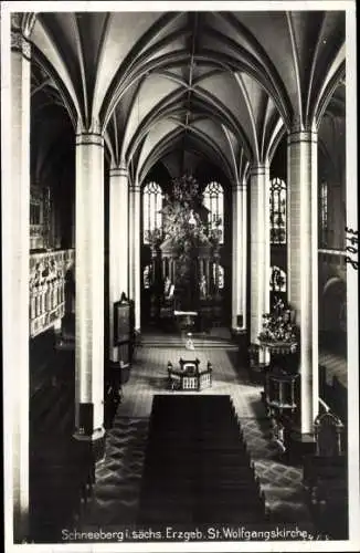 Ak Schneeberg Neustädtel Erzgeb. St. Wolfgangskirche