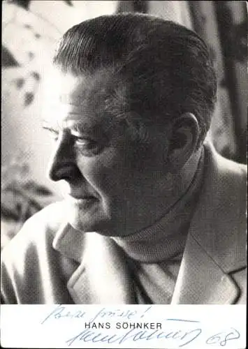 Ak Schauspieler Hans Söhnker, Portrait, Autogramm