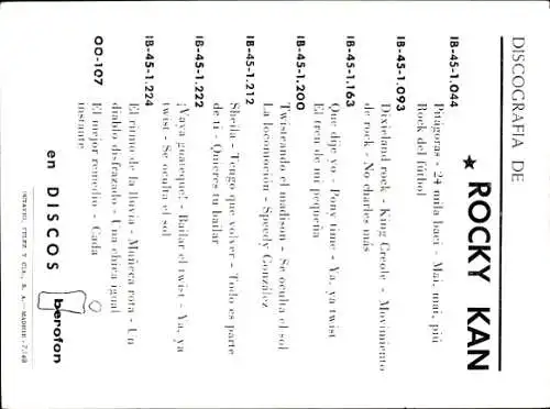 Ak Sänger Rocky Kan, Portrait, Gitarre, Autogramm