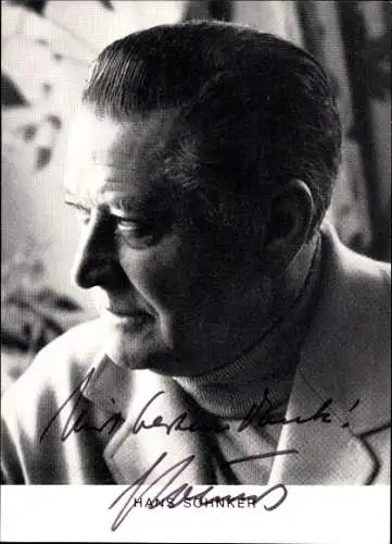 Ak Schauspieler Hans Söhnker, Portrait, Autogramm