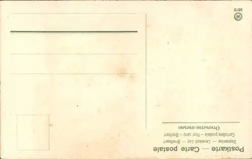 Litho Wanderer, Mann schenkt Frauen Blumen