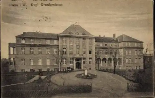 Ak Unna in Westfalen, Evgl. Krankenhaus