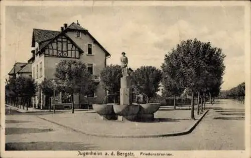 Ak Jugenheim an der Bergstraße Hessen, Friedensbrunnen