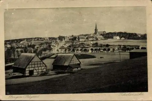 Ak Bergen auf der Insel Rügen, Gesamtansicht