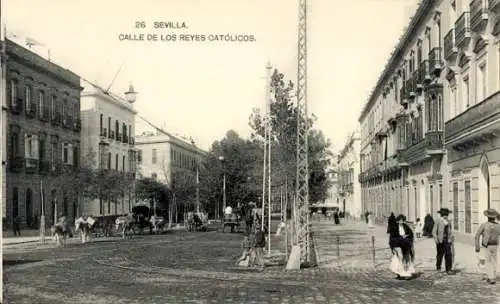 Ak Sevilla Andalusien, Calle de los Reyes Catolicos