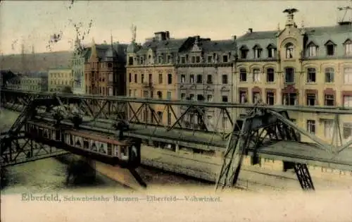 Ak Wuppertal Elberfeld Barmen Nordrhein Westfalen, Schwebebahn