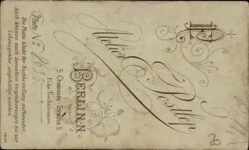 CdV Berlin, Deutscher Soldat in Uniform, Portrait