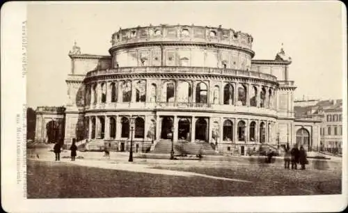 CdV Dresden Zentrum Altstadt, Königliches Hoftheater nach dem Brand vom 21.09.1869