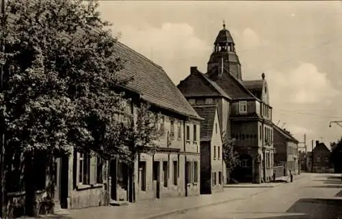 Ak Regis Breitingen Sachsen, Rathausstraße mit Rathaus