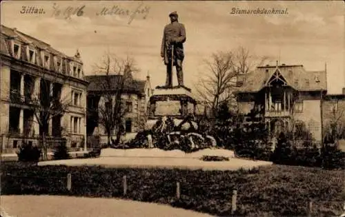 Ak Zittau in Sachsen, Bismarckdenkmal
