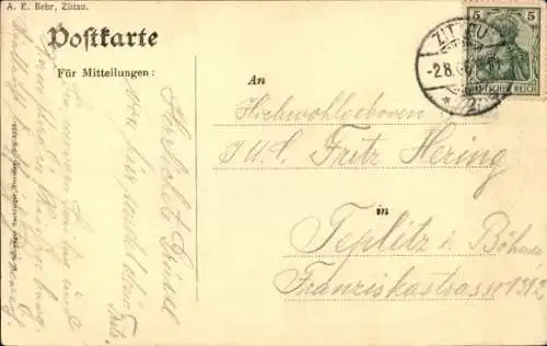 Ak Zittau in Sachsen, Bismarckdenkmal