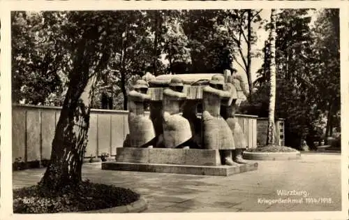 Ak Würzburg am Main Unterfranken, Kriegerdenkmal 1914/1918