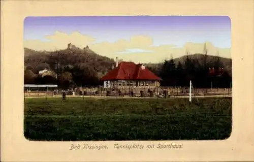 Ak Bad Kissingen Unterfranken Bayern, Tennisplätze, Sporthaus