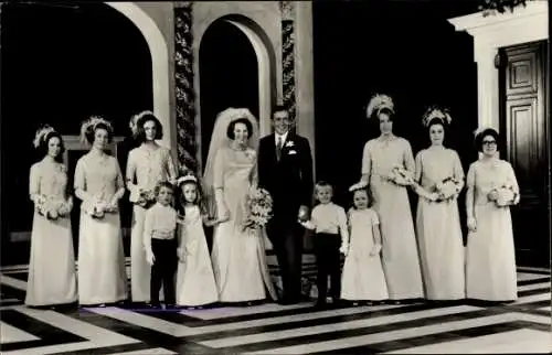 Ak Prinzessin Beatrix der Niederlande, Claus von Amsberg, Hochzeit, 1966