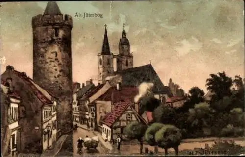 Ak Jüterbog in Brandenburg, Teilansicht