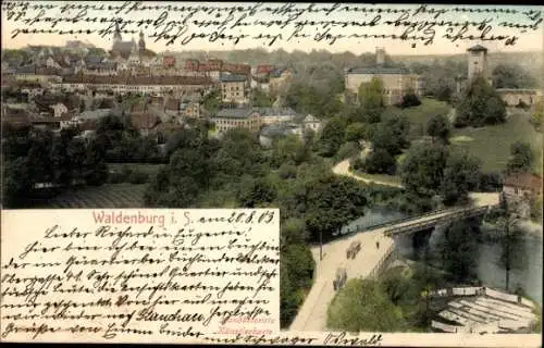 Ak Waldenburg in Sachsen, Gesamtansicht