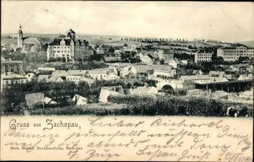 Ak Zschopau im Erzgebirge Sachsen, Panorama