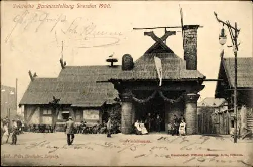 Ak Dresden Altstadt, Deutsche Bauausstellung Dresden 1900, Siegfriedschmiede