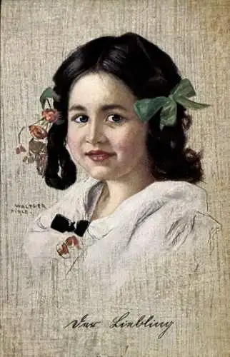 Künstler Ak Firle, Walther, Der Liebling, Kinderportrait