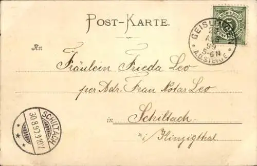 Künstler Ak Riesen, A. van, 's Bärbele, Hauff's Lichtenstein