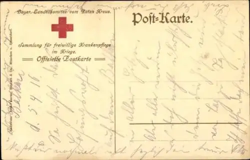 Ak Generalfeldmarschall August von Mackensen, Portrait, Durchhalten!, Rotes Kreuz
