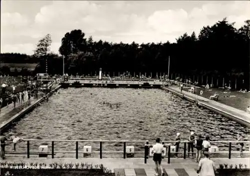 Ak Visselhövede in Niedersachsen, Freibad, Badegäste