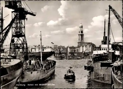 Ak Hamburg, Hafen, Michaeliskirche