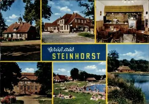 Ak Steinhorst in Lauenburg, Herrenhaus, Freibad, Gasthaus