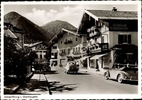 Ak Ruhpolding in Oberbayern, Schuhhaus Niedersteiner