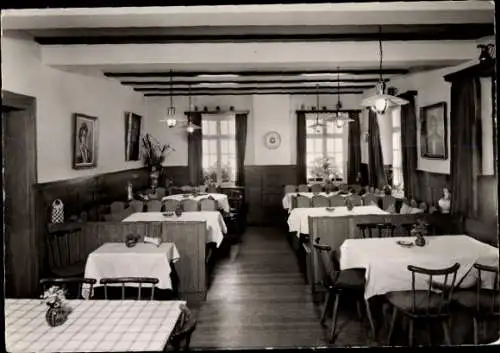 Ak Schönau am Königssee Oberbayern, Berghotel Wiedener-Eck, Gastraum