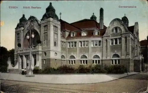 Ak Essen im Ruhrgebiet, städtischer Saalbau, Conservatoire