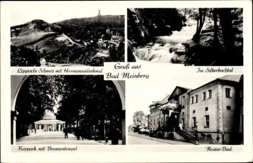 Ak Horn Bad Meinberg, Silberbachtal, Rosenbad, Kurpark, Brunnentempel, Denkmal